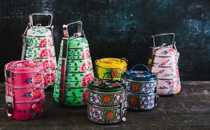 King International Stainless Steel Multi Layers <b>Lunch</b> <b>Box</b> Colorful Tiffin <b>Box</b> <b>Kid</b> Food Container with Lock - Product Image 2