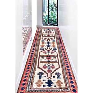 Tapis imprimé bohème marron - Tapis de luxe antidérapant pour chambre d'enfant, avec poils doux - Product Image 3