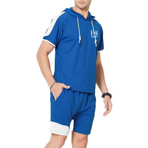 New Arrival Solid Color <b>Hoodie</b> <b>Sets</b> With Customize Design Casual Two Piece Tracksuits Hoodies <b>And</b> <b>Shorts</b> <b>Set's</b> - Product Image 1