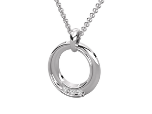 VVS Zircon 18K Gold Plated 925 Sterling <b>Silver</b> Luxury Pave Design <b>Pendant</b> Necklace <b>with</b> Rope <b>Chain</b> - Product Image 2