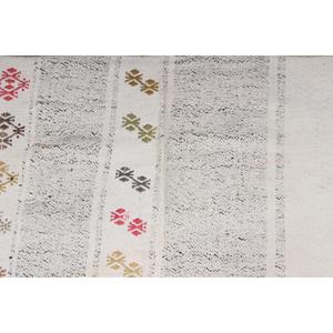 Tapis de 1,5 x 5,2 pieds, tapis turc vintage, tapis en laine abstrait blanc - Product Image 4