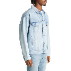 Veste en jean à poches multiples pour hommes Vestes en jean de base solides pour hommes à vendre Personnalisation Design propre - Product Image 2