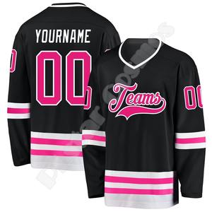 NewFashion Hockey Jersey Nombre personalizado Equipo Logo Número Colorido Pullover Manga larga Transferencia de calor Impreso Harajuku Casual Divertido - Product Image 4