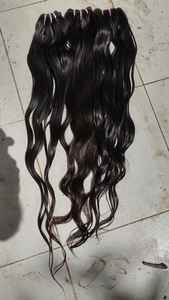 Bundles de vague naturelle 15A de haute qualité 100% extensions de cheveux humains non transformés faisceaux de cheveux crus nettoyés purs de l'Inde du Sud 100% - Product Image 6