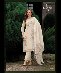 Belle longue Salwar Kurta pour femmes en vêtements islamiques modestes avec style fourche blanche et motif de robe de boutique - Product Image 2