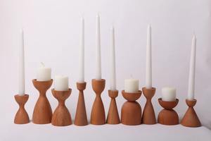 Portavelas Ecológico de Madera de Mango con Acabado Natural para Sala de Estar, Dormitorio y Regalo Disponible a un Precio Accesible - Product Image 6