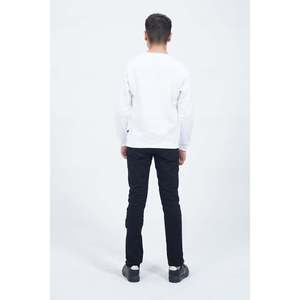 เสื้อสเวตเชิ้ตคอกลม ELOIS สำหรับผู้ชาย พิมพ์ลายโลโก้ตามสั่ง แขนยาว ผ้าถักนิตติ้ง 100% ผ้าฝ้าย พิมพ์ซิลค์สกรีน ไซส์ XXS กันยับ กันหด - Product Image 3