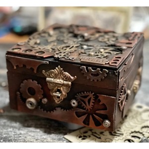 Joyero decorativo de madera Vintage, organizador elegante hecho a mano, perfecto para tocador, dormitorio, oficina y uso de regalos de la India - Product Image 6