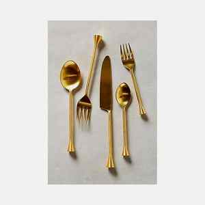 Couverts en acier inoxydable design moderne Ensemble de couverts en acier miroir élégant, durable et lavable au lave-vaisselle - Product Image 2