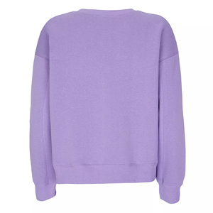 Sudadera de algodón 100% de gran tamaño para mujer, jersey de Color sólido, cuello redondo, venta al por mayor, precio bajo para invierno - Product Image 5