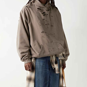 Meilleur sweat à capuche double couche délavé au soleil et délavé à l'acide conception personnalisée Streetwear polaire vierge pour hommes - Product Image 4