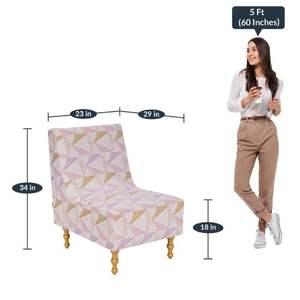 Juanetta Elegant Living Room <b>Chair</b> Full-Back Velvet <b>Lounge</b> with Abstract Print - Product Image 2