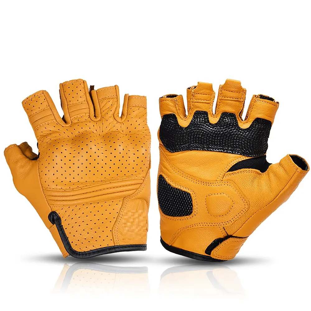Spring and Summer Motorbike Gloves Half Finger Wear Resistant Breathable Road Bicycle Racing Gloves Men Women Bike Gloves