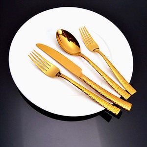 New Designer Cutlery <b>Flatware</b> <b>Set</b> with Gold Mirror Polished Flat Handle Portable Personalized for Back to School - Product Image 5
