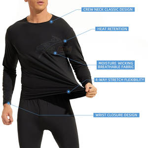 Quick Dry Thermal Inner Set With Breathable Fabric For Winter <b>Travel</b> Thermal Inner Set With Ribbed Cuffs - Product Image 3