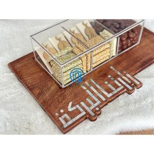 Venta al por mayor de fábrica, Bandejas para servir chocolate de Ramadán, bandejas para servir pasteles de nácar de madera más vendidas, fabricadas en Vietnam - Product Image 3