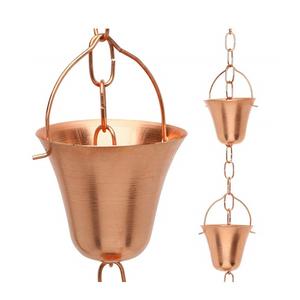 Nouvelle conception de chaîne de pluie en métal en acier inoxydable en cuivre pour le jardin Chaîne de pluie en cuivre de meilleure qualité Fabricant en gros Personnalisé - Product Image 5