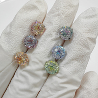 Nouvel Arrivage Bijou de Piercing Corporel Labret en Titane F136 avec Zircon Effet Feu d'Artifice Dégradé et Plaqué Or pour Enfants