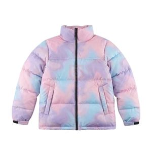 Veste matelassée à imprimé spatial Galaxy pour homme, veste d'hiver à bulles violette ciel étoilé, logo personnalisé, veste épaisse et chaude, streetwear - Product Image 4