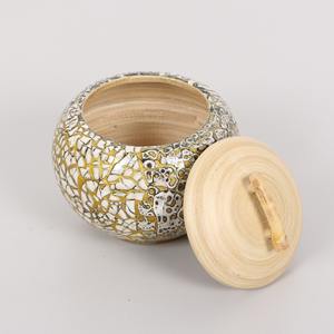 Top box et pot bocaux ronds en bambou de haute qualité avec couvercle de couleur naturelle produits au Vietnam - Product Image 1