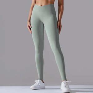 Taille haute fesses plissées élastique sans couture Fitness Sexy Yoga sport Gym Leggings pour femmes pêche bout à bout levage Yoga pantalon - Product Image 3