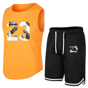 Wholesale Custom Summer New Arrival Polyester Jogging Sportswear Gym Tracksuit and Short 2 Piece Shorts <b>Men</b> T Shirt <b>Set</b> - Product Image 2