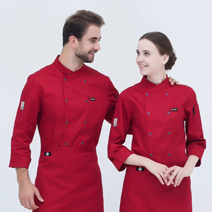 Uniformes de cocina personalizados, chaqueta de Chef, abrigo de Chef, camisas, camarera, uniforme de camarero transpirable Unisex - Product Image 4