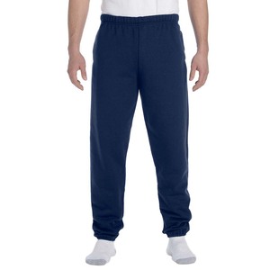Adult Men's Fleece Open Bottom Sweatpants Pockets 100% Cotton Eco-Friendly Breathable Winter Casual Style <b>Drawstring</b> Sweatpants - Product Image 1