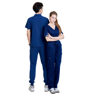 FACTORY PRICE fashionable medical <b>scrubs</b> new designs water resistant custom printed nursing <b>clothes</b> hospital sets - FMF uniform - Product Image 3