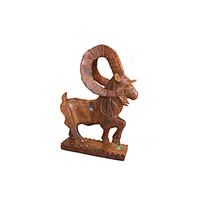 โมเดลเขาแพะไม้ทำมือ ขนาด 10 นิ้ว ไม้แท้ วินเทจ ของตกแต่งบ้านและสำนักงาน - Product Image 2