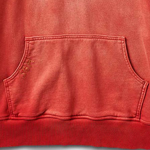Sweat à capuche délavé à l'acide avec logo personnalisé pour hommes Haute qualité 100% coton éponge française vierge pour hommes Sweats à capuche élégants et confortables en détresse - Product Image 5