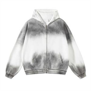 OEM personalizado 100% poliéster de peso pesado de gran tamaño sudaderas con capucha de los hombres lavado con ácido Tie Dye trabajo para el invierno al por mayor con el logotipo en blanco - Product Image 2