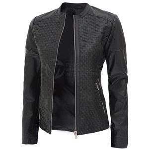 Chaquetas de cuero de mujer de bajo precio para damas Moda Nueva llegada Chaquetas de cuero genuino personalizadas en cantidad a granel - Product Image 4