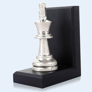 Nueva moda casa accesorios estudio habitación artículos metal ajedrez objetos decorativos sujetalibros biblioteca sujetalibros decorativos - Product Image 3