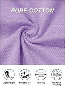 Custom OEM Design 100% Cotton Solid Light <b>Purple</b> Color Short Sleeve O Neck Plus Size Women's Promotional T-shirt From Bangladesh - Product Image 6