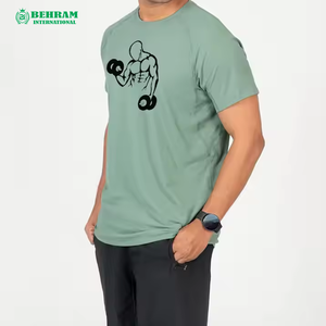 เสื้อยืดโอเวอร์ไซส์ผ้าฝ้าย 100% พิมพ์โลโก้ตามสั่ง สำหรับผู้ชาย ออกกำลังกาย ฟิตเนส เพาะกาย ทรงหลวม สั่งพิมพ์ลายได้ - Product Image 3