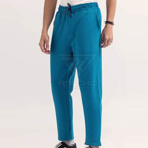 Pantalons pour hommes de haute qualité, logo personnalisé, coupe droite, décontractés, légers, taille élastique, taille personnalisée, 100% coton, séchage rapide - Product Image 2