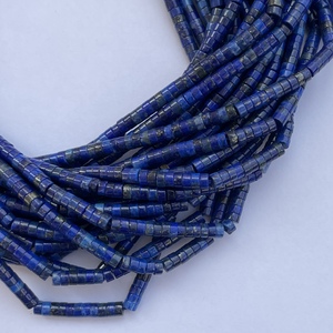 4mm naturel bleu Lapis Lazuli pierre lisse Heishi perles brins chaîne pierre précieuse en vrac en gros Semi précieux pour la fabrication de bijoux - Product Image 5