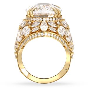 REYES Design élégant Bague Moissanite pour femme en argent sterling 925 certifiée GRA Déclaration de luxe pour fête Bijoux fins - Product Image 6