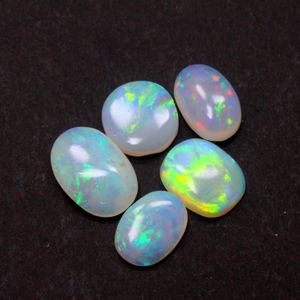 Opales Australiennes Naturelles Lisse Cabochon Pierres Précieuses 5pc Lot Taille Ovale 14X10 à 11X8mm Haute Qualité pour la Fabrication de Bijoux - Product Image 2