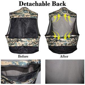 Gilet de pêche en mousse EPE avec grandes poches de rangement - Product Image 3