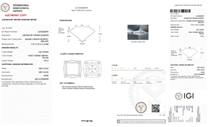 Cuscino con taglio 3,05ct fantasia giallo intenso VVS2 CVD IGI certificato diamante coltivato da laboratorio per la creazione di gioielli - Product Image 2