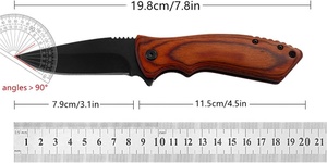 Custom Handmade Stainless Steel folding Knife with Pukka Wood Handle and Fine Leather Sheath Camping Knife outdoor knife edc - Product Image 3