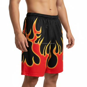 Shorts graphiques pour hommes en gros, respirants, OEM, imprimés intégralement, shorts décontractés d'été style hip-hop - Product Image 2