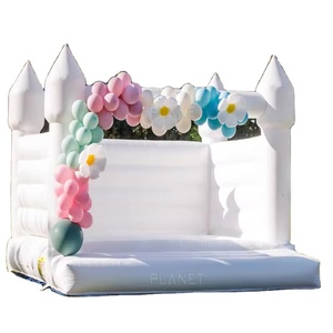 2024 Hot Thương mại bên cho thuê Trắng <span class=keywords><strong>Bouncer</strong></span> Jumper <span class=keywords><strong>Inflatable</strong></span> mặt trăng nhảy nhà bị trả lại trắng lâu đài bouncy - Product Image 1