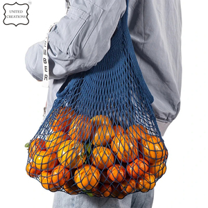 Bolsas de productos de malla de algodón orgánico reutilizables, transparentes, ligeras, ecológicas, con cordón, sin residuos, logotipo de almacenamiento de frutas - Product Image 4