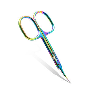 Ciseaux de pédicure d'une seule pièce Ciseaux de toilettage en acier inoxydable à lame incurvée fine pour l'élimination des cuticules, des sourcils et des cils des peaux sèches - Product Image 3