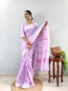 ผ้าแจ็คการ์ด pallu ที่สวยงามใช้งานได้ทั่ว Saree - Product Image 5