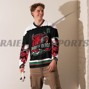 2025 fábrica al por mayor personalizado transpirable uniforme de hockey sobre hielo conjunto de calidad superior diseño personalizado con nombre del equipo incluido - Product Image 2