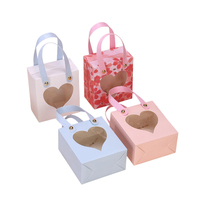 Maßgefertigte Handgemachte Hochzeits-Gastgeschenkboxen mit Fenster und Griff aus Karton für Brautparty-Geschenkverpackung mit Offsetdruck